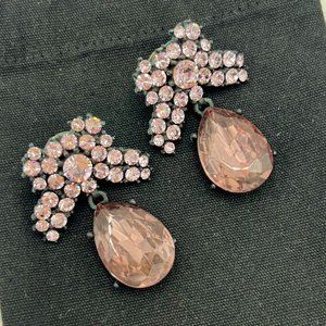 Camille K Pink Crystal Bow Earrings